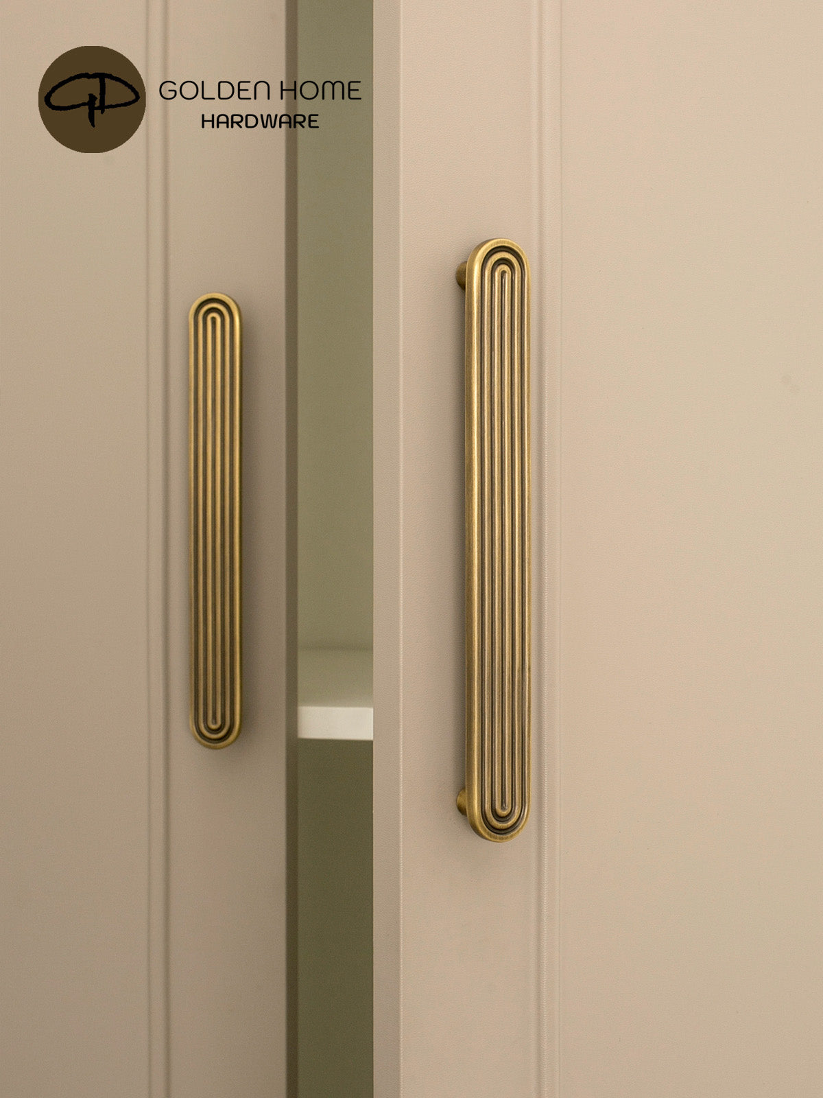 Mid Century Antique Brass Cabinet Pulls | QS13-A