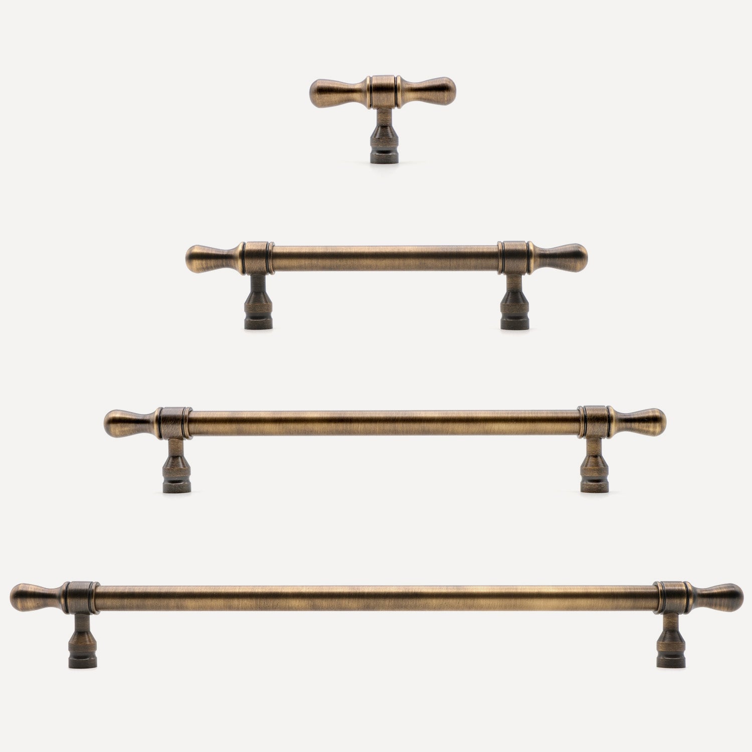 Slim Antique Brass Cabinet Pulls | QS01-A