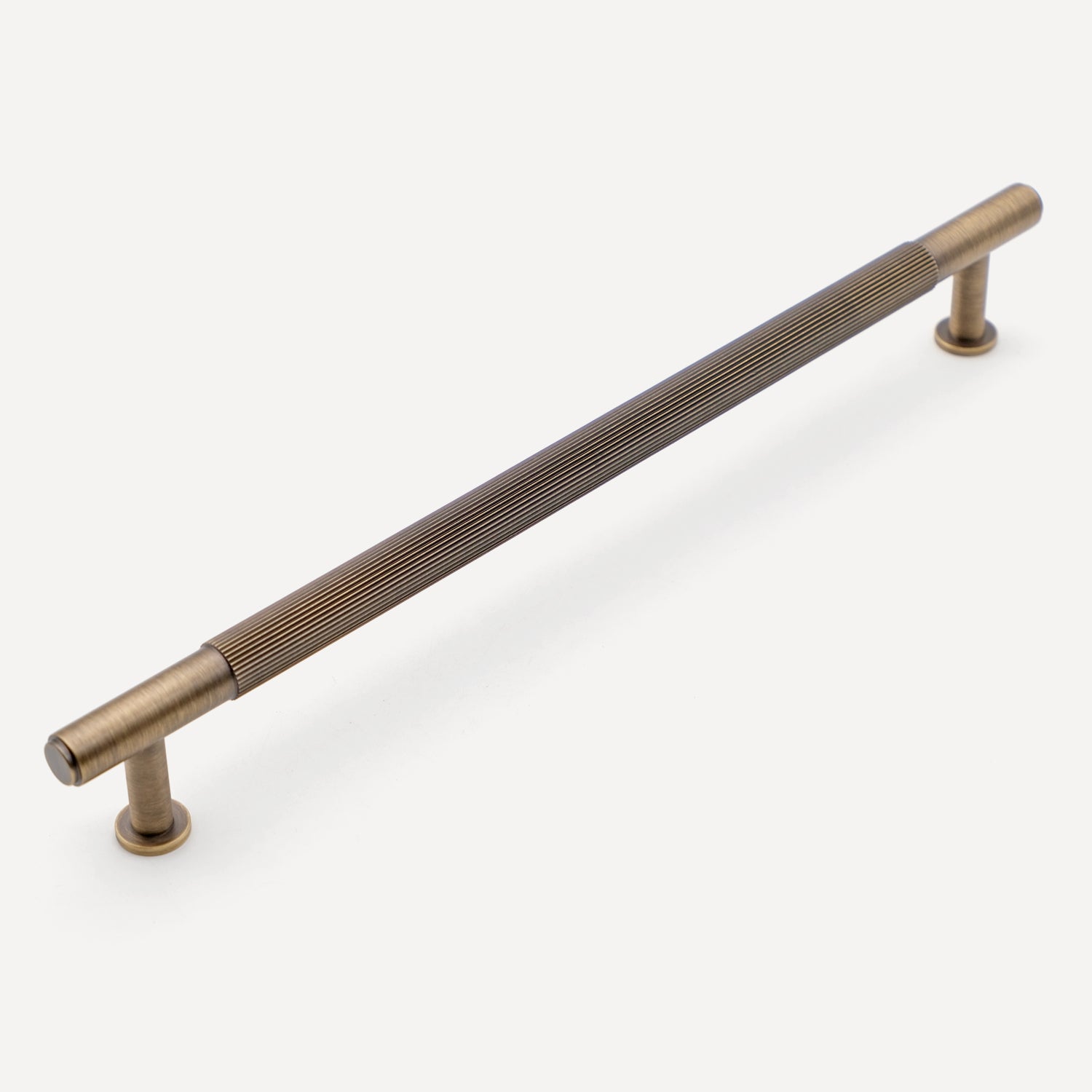 Linear Knurled Antique Brass Handles | YH03-A