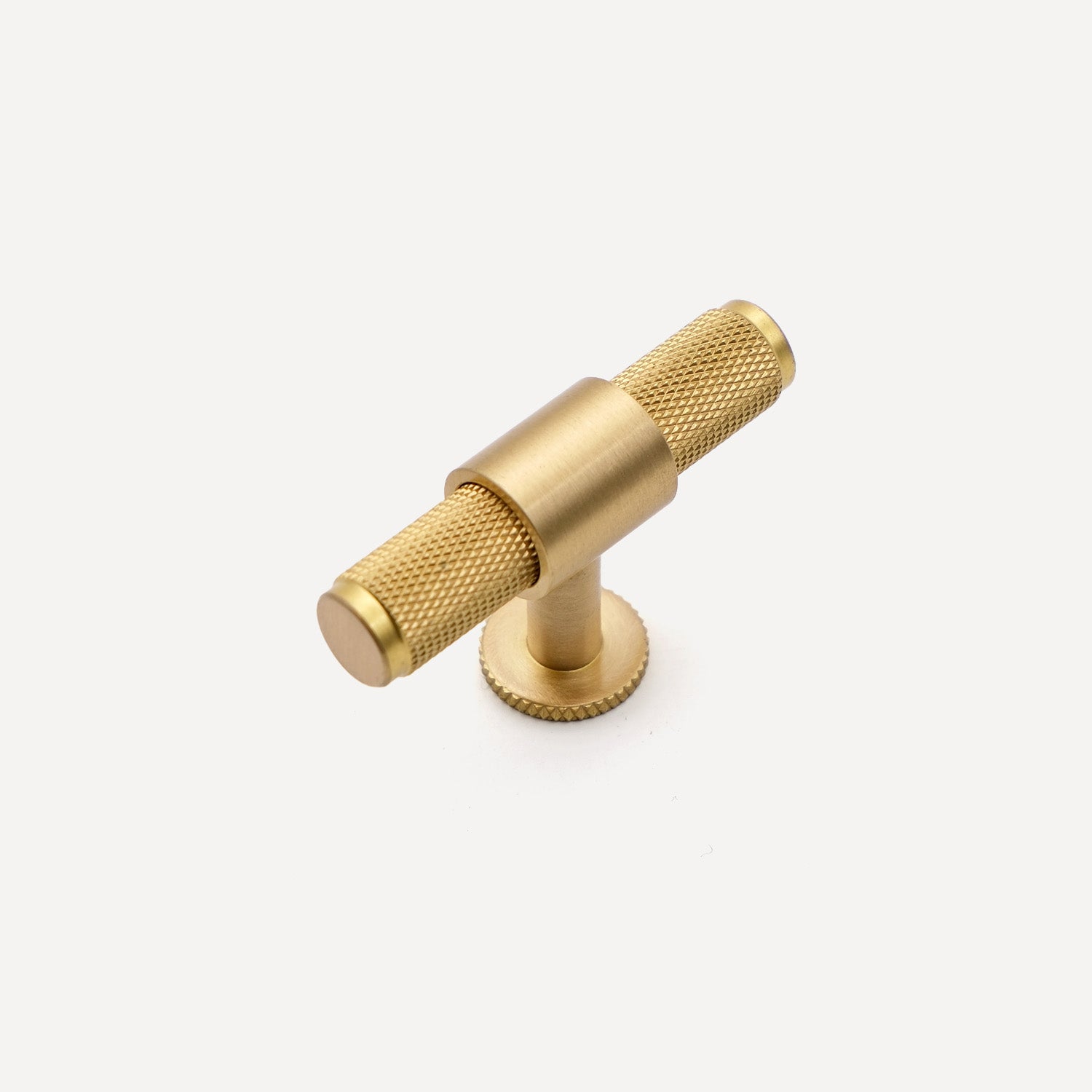 Knurled Brass Drawer Pulls | QS03-B