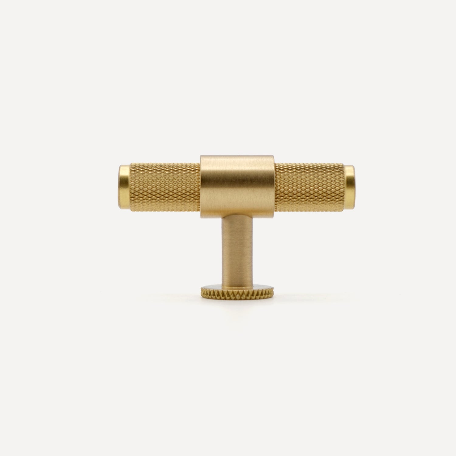 Knurled Brass Drawer Pulls | QS03-B