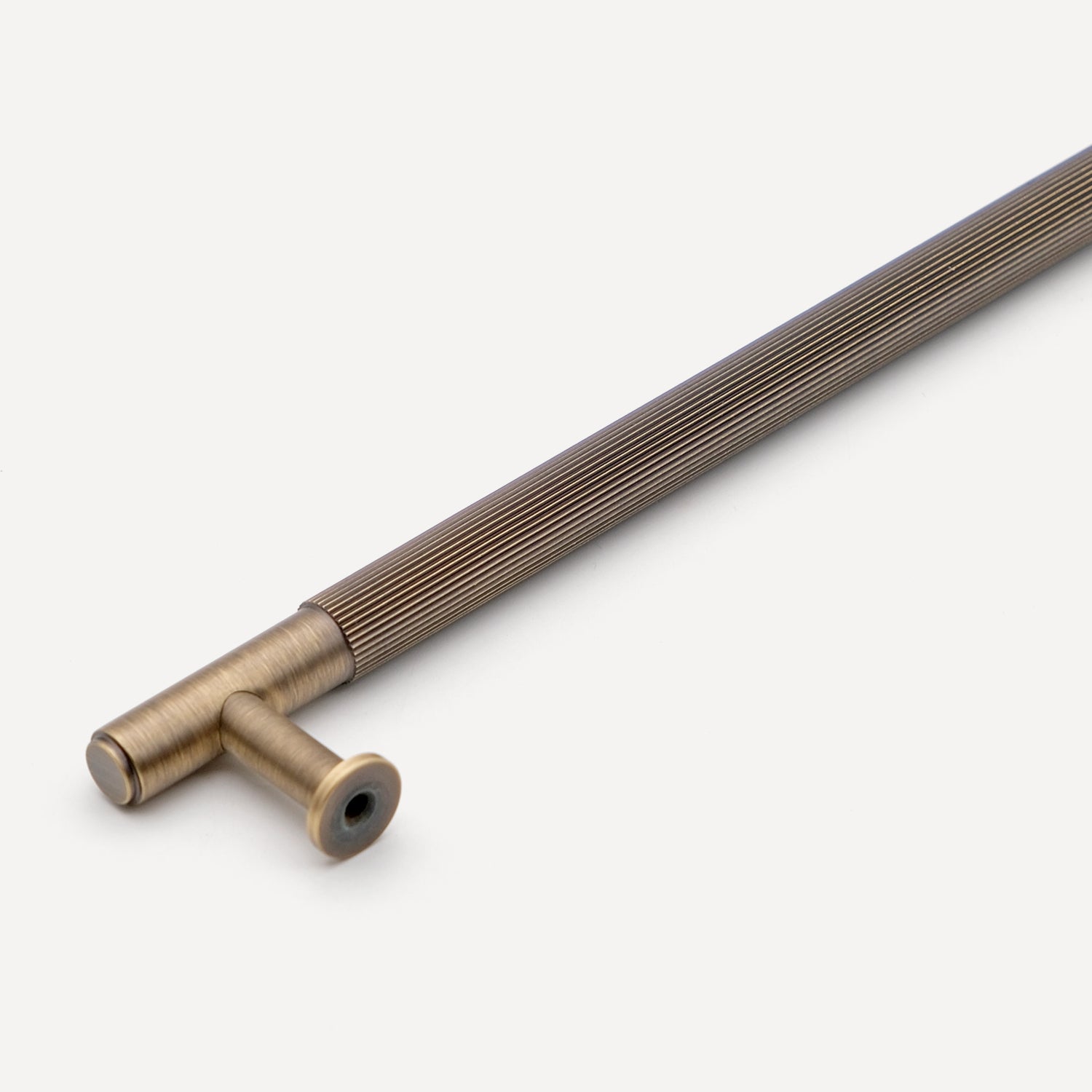 Linear Knurled Antique Brass Handles | YH03-A