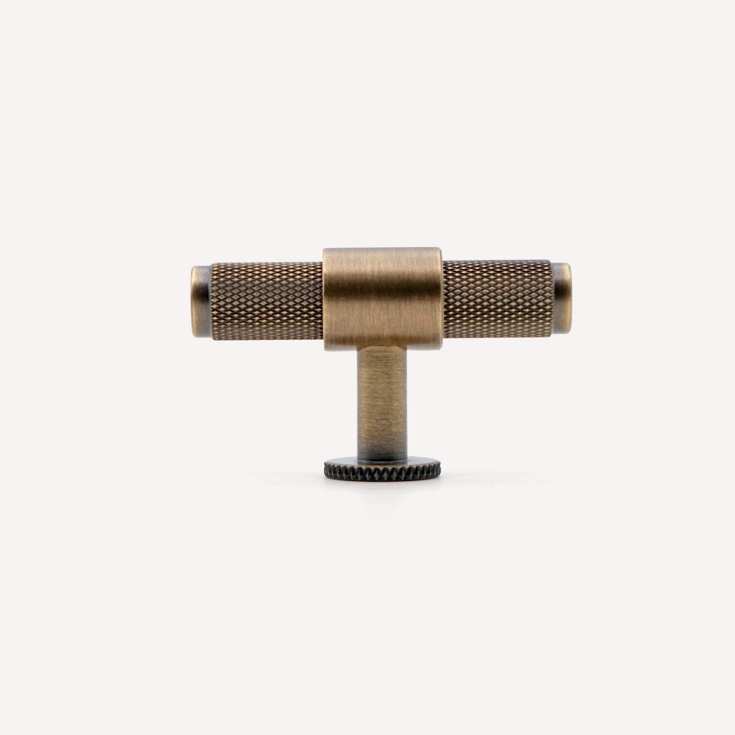 Knurled Antique Brass Handles | QS03-A