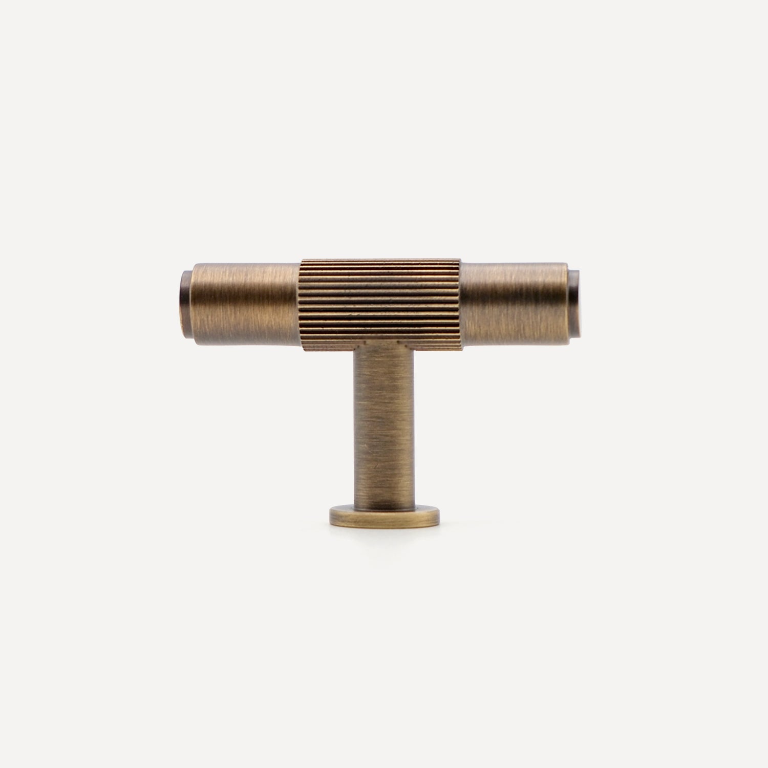 Linear Knurled Antique Brass Handles | YH03-A